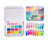 Gel Nail Polishing - 16-Color Manicure, Nail Kit with Easy Application Effectively, Gel Set, Beauty Tools, Beauty Accessories for Women Girls Home Salon Party Wedding Vacation Daily Performance