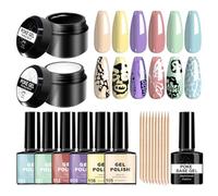 Gel Nail Set, Black and White Nail Gel, Quick Curing Manicure, Long-Lasting Professional Nails for Home and Salon, Casual, Cosplay, Performance, Party, Wedding, Vacation, Formal Use