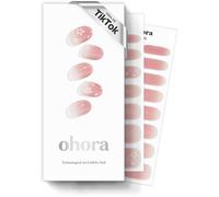 Gel Nail Strips (N Blossom) - Nude Ombre 2 Cycles UV Lamp Compatible, Professional Quality, Long Lasting &amp Easy VERNIS A ONGLES