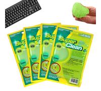 Gel Nettoyant Clavier, 4 Lot Gel Nettoyant Voiture, Slime de Nettoyage réutilisable pour enlever la poussière et la saleté des Ordinateurs, claviers, appareils Photo, évents de Voiture