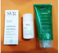 Gel nettoyant spirale Svr + crème anti-transpirante + roll on protection parf...