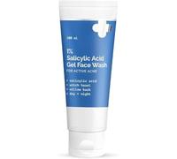 Gel nettoyant visage à l'acide salicylique 1% avec acide salicylique et hamamélis pour acné active - 100 ml