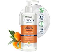 Gel Nettoyant Visage À L'argousier,Mousse Nettoyante Visage 250ml-Nettoyant Visage Avec Vitamine C-Demaquillage Visage Sans Parabèn-Alcool,Nettoyant Visage Peau Grasse & Mixte