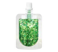 Gel pailleté pour le corps - Pâte auto-adhésive à séchage rapide, 50 g de paillettes cosmétiques de grande capacité ; Flocons hexagonaux épais et chatoyants ; Matériau écologique sûr et non toxique sc