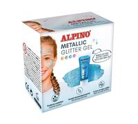 Gel Paillettes Métalliques - Alpino - DL000613 - Bleu - Lot de 6 - Facile à appliquer