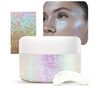 Gel Paillettes Visage Gel Liquide Brillant pour le Corps Paillettes Auto-Adhésif Fine pour le Maquillage de Festival Fête Body Glitter