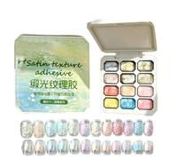 Gel Paint for Nails - 12 Colors No Wipe Silk Satin Gradient Art Palette