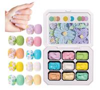 Gel Paint For Nails - Glue Palette Set Of 9 Colors