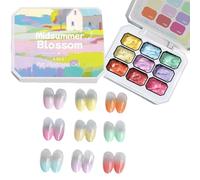 Gel Paint pour ongles Art - 9 couleurs Gel Polish Set, Couleurs Gradient Painting Gel, No Wipe UV LED Hurring Drawn longue dure pour la beauté Personnel Home Salon Art Création et Decoration