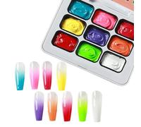 Gel Paint Set, Nail Palette Kit, 2.5g x 9 Pieces Manicure Color System with Smooth Application, Gel Formula Pack, Creative with Cute Design, Salon Tool for Home Use