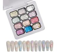 Gel Palette | 12 couleurs intensément pigmentées | Gel Éponge À Ongles Polymérisable Sous LED - pour débutantes filles femmes artistes salon à domicile anniversaire fête vacances