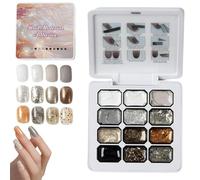 Gel Palette for Nails, 12 Colors Semi-solid Glitter Gradient Palette, Gel Polishing Palettes for Women Mothers Practice Home Party Holiday Summer Spring Halloween Daily