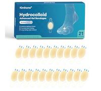 Gel Pansement Ampoule - 21 PCS Hydrocolloid Bandages for Feet, Blister Cushions Pads, Water Resistant Adhesive Bandages for Heel, Toes & Foot, Blister Bandages for Prevention & Recovery (Toe Pack)
