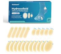Gel Pansement Ampoule - 21 PCS Hydrocolloid Bandages for Feet, Blister Cushions Pads, Water Resistant Adhesive Bandages for Heel, Toes & Foot, Blister Bandages for Prevention & Recovery (Variety Pack)
