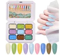 Gel Pat Pat,Kit de manucure dégradé 9 couleurs | Gel pour sculpture et design des ongles avec effet dégradé | Pour femmes, débutants, maison, salon, voyage quotidien, impression en relief
