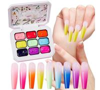 Gel Peinture Ongles Palette De Peinture Design Manucure 9 Couleurs | Palette de Gel pour Ongles Idéal Pour Femmes, Petite Amie, Maman, , , Maison, Appartement, Salon Esthétique