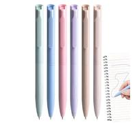 Gel Pens, Quick Dry Multicolor Ink Pens, 6-Piece Retractable Smooth Writing Set, Ideal for School Notes, Teacher Supplies, Calligraphy Practice, Sketching, Drawing, Creative Doodling, 14.5x0.6x0.6cm