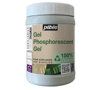 Pébéo Gel phosphorescent Studio – Peinture acrylique vert dans le noir – 225 ml