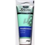 Pébéo - Studio Acrylics 100 ML Gel Phosphorescent Bleu Turquoise - Liant Acrylique Peinture Phosphorescente Autoluminescente - Gel Peinture Phosphorescente Pébéo Acrylique - Bleu Turquoise 100 ml