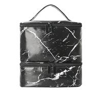 Gel Polish Organizer Bag, Manicure Storage Pouch, Double-Layer Large Capacity, Lightweight Flexible Material, Portable Travel Case, Crafted from High-Strength PU Material, 9.84x7.87x1.38in