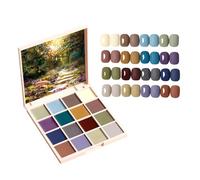 Gel Polish Palette,16-Colors Nail Cream Gel Polish Palette | Glossy Solid Nail Gel Polish Oil Painting Manicure Palette Nail Glue for Women