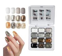 Gel Polishing Palette - 12 Colors Gradient Semi-Solid Glitter For Free Application, Long Lasting Shimmer Finish With High Pigment Texture, Sparkly Nail Varnish For Women Teens Mothers Practice