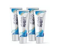 Gel pour la langue JuliBrite (50 ml) | Aide à combattre la mauvaise haleine (halitose) | Langue blanche | Haleine fraîche | Racle-langue | Nettoyeur de langue (pack de 4)