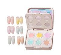Gel pour ongles,6 ml Compacte Multicolore pour Soins Manucure - Gel à Ongles en Tamponnant Coussinet | Voyage Déplacement Professionnel Fête Intérieur Cadeau pour Amie Femme Sœur