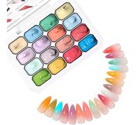 Gel pour ongles, dégradé de 16 couleurs, longue durée, idéal pour fêtes, mariages, vacances, maison, salon de beauté, filles, femmes et principes