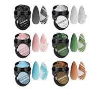 Gel pour ongles en stuc style japonais - Gel pour nail art en relief 3D avec texture sableuse et micro-sculpture noir/blanc | Pas besoin de rinçage, lot de 6 couleurs, convient aux débutants et