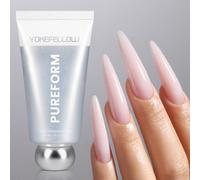 Gel pour ongles Pureform Poly 50 g, sans HEMA ni TPO, gel d'extension pour ongles rose nude à usage professionnel en salon (PF03 Baby Pink)