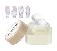 Gel pour ongles sculptés - gel d'art blanc 3D, antidérapant | Composé de séchage rapide avec fonction de moulage flexible, pour les dessins de salon de modélisation