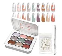 Gel Pour Peinture Des Ongles - 9 Couleurs pour Art de Nail et Gel de Vernissage,Vernis à Ongles Dégradé avec Pince Métallique pour Salon et Maison