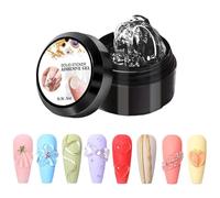 Gel pour reconstruction des ongles - Colle modelante pour extensions et astuces - Gel pour reconstruction des ongles - Pour manucure pédicure pointes françaises strass Charm Stamping maison voyage