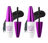 Gel pour sourcils Peel Off, Gel pour sourcils Tattoo Easy Peel Off, Waterproof & Long Lasting, Application facile pour des sourcils plus fournis et plus définis (#4 Grey Brown, 2 Packs)