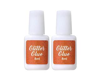 Gel pour Tatouage à Paillettes, 2x8ml Colle de Tatouage Paillette Temporaire, Glitter Glue pour Carnaval, Colle pour Tatouage Paillettes, Imperméable et Sûr pour la Peau