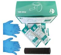 Gel pour WC de camping, poudre pour pour WC portable - 20 x poudre de gel pour portable avec 2 gants - Solidificateur d'urine avec 15 sacs de nettoyage, gel absorbant pour WC pour