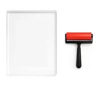 Gel Printing Pad with Brush - Reusable Gel Plate for Monoprinting, Stamping Texture for Beginners, Artists & Therapy