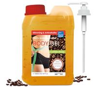 Gel Raffermissant et Anti Cellulite au Cafeine et Algues 1000 ml 1 L Intensif Traitement Puissant et Sculpteur du Corps (Jambes, Ventre, Fesses) pour une Peau 6x + Ferme et Tonique