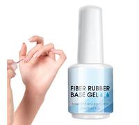 Gel Réparateur d'ongles - Vernis à ongles gel de base en fibre transparente - 15 ml Nécessite des LED - Fournitures de manucure pour salon d'intérieur - Maison en plein air Renforcer la structure des
