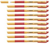 Gel Rollerball - STABILO pointVisco Box of 10 Red Red 10 Count (Pack of 1) Box