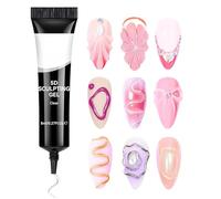 Gel sculptant pour ongles 5D pour dessin | Colle à ongles sculptante pour femmes et filles débutantes, salon professionnel, maison, Noël, Halloween, fête, mariage