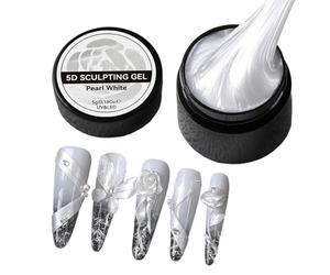 Gel Sculpture 3D pour Ongles - Perle Blanc Gel Modélisation 3D pour