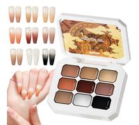 Gel solide - 9 couleurs - Vernis à ongles crème dans des tons crémeux - Durable - Résistant à la décoloration - Outil de manucure - Accessoire de beauté pour mariage, salon, quotidien