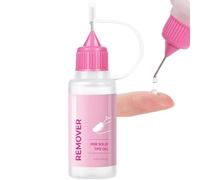 Gel solvant adhésif - Tube de 15 ml, applicateur avec pointe brosse, texture viscose transparente, distribution contrôlée | Enlèvement de pointe acrylique bricolage pour techniciens d'étude Kit de