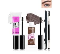 Gel Sourcil Set-2pcs Transparent & Teinté Gel Sourcils Waterproof, Naturellement Résistant à l'Essuyage Couleur Sourcils, 16 Heures Longue Styling Makeup Eyebrow Gel Avec 2 Outils Sourcils-1+3