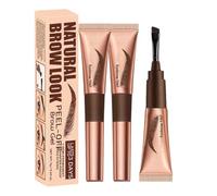 Gel Sourcils Peel Off,2 Pcs Noir-Gris Teinture Sourcils Tattoo Longue Durée,Waterproof Et Sans Bavures,Durée De Vie De 3 Jours,Eyebrow Gel Tint Peel off for Defined Eyebrows (Chocolat)