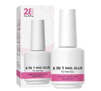 Gel structurant pour ongles - 15 ml - Gel de construction 6 en 1 - Colle d'extension de bonding plus ferme - Vernis de base pour femme à la maison - Double rythme - Vernis à ongles transparent - 15 ml