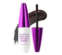 Gel teintant pour sourcils, gel peel-off pour sourcils, teinture waterproof pour sourcils facile à retirer, coloration teinture semi-permanente pour sourcils, dure jusqu'à 3 jours (#02 marron)