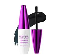 Gel teintant pour sourcils, gel peel-off pour sourcils, teinture waterproof pour sourcils facile à retirer, coloration teinture semi-permanente pour sourcils, dure jusqu'à 3 jours (#01 Noir)